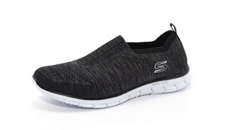 skechers stunner knit mesh slip on trainer with memory foam